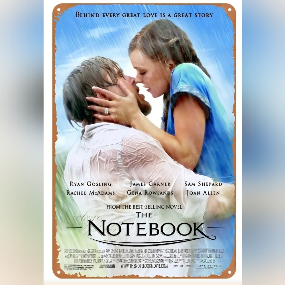 The Notebook Movie Decorative Tin Sign